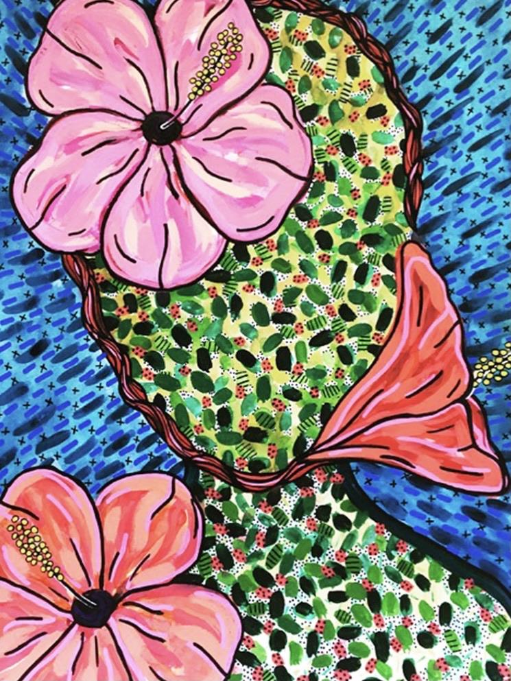 SUSANA CACHO - Art Print - 5” x 7” - Mujer Amapolas