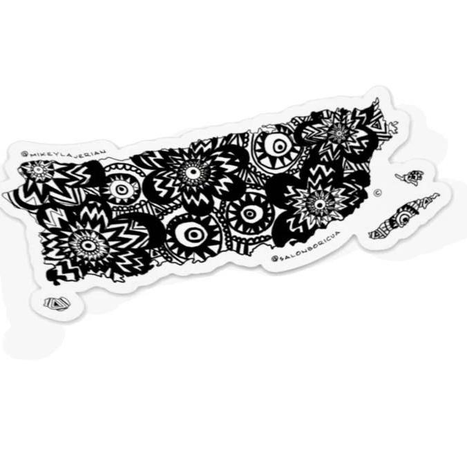 SALON BORICUA - Archipiélago Mandala Black and White