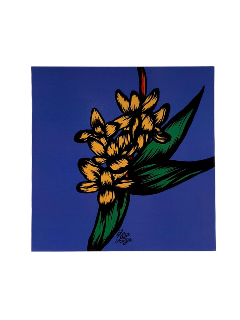 FLORA PAL CORAZON- 5.5"x 5.5" Art Print - Soles