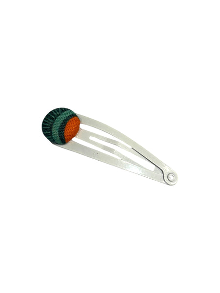 BOTÓN DE AZÚCAR- Hair Clip- White - Green Orange