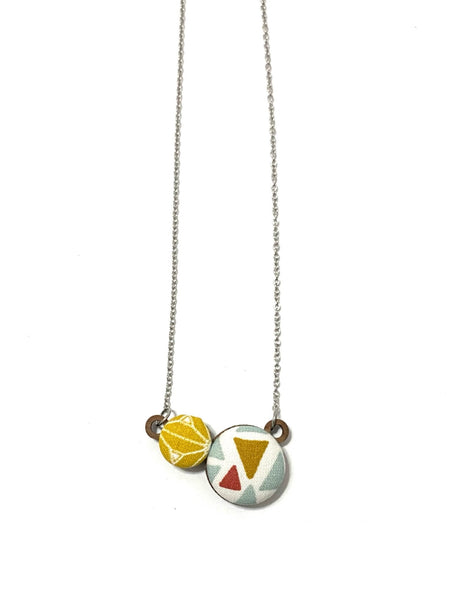 BOTÓN DE AZÚCAR- Mini Double Necklace - Triangles