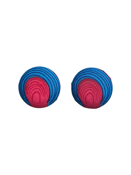 BOTÓN DE AZÚCAR- Large Studs - Magenta and Blue