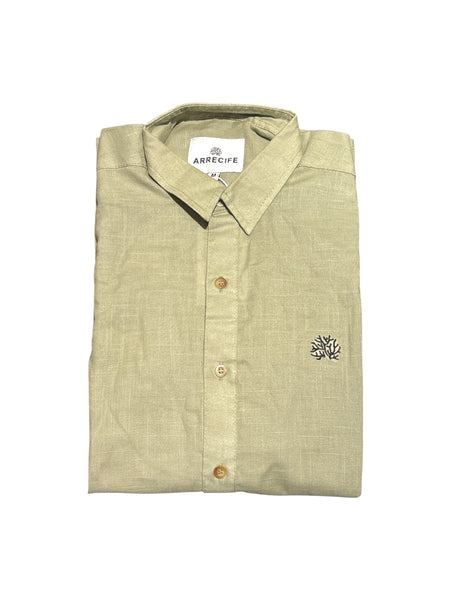 ARRECIFE -  Sage Green - Linen Long Sleeve Shirt