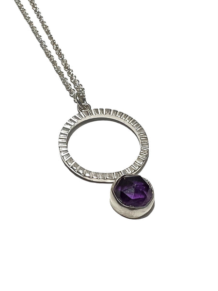 LYDIA TUCCI- Circle and Amethyst Necklace