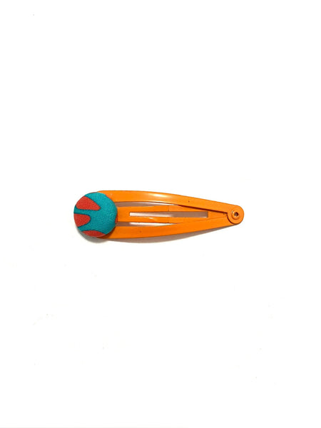 BOTÓN DE AZÚCAR - Hair Clips - Orange - Orange Strokes