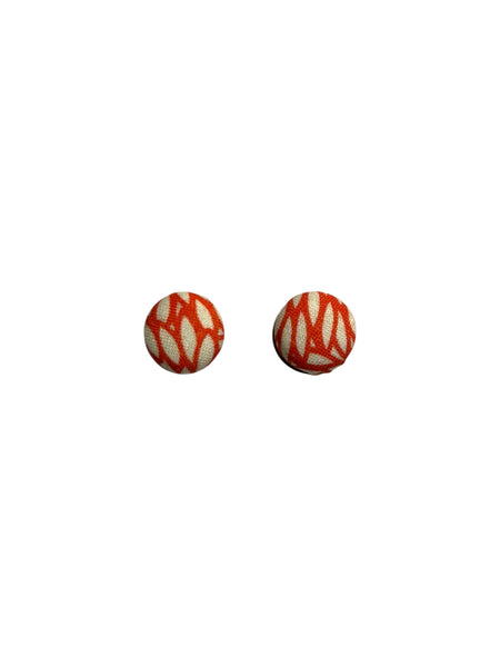BOTÓN DE AZÚCAR- Small Studs- White and Orange