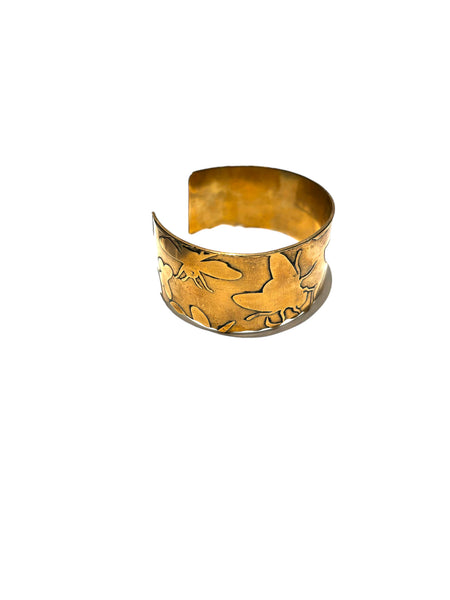 MONIQUE MICHELE- Acid Etched Brass Wide Cuff I - Insects