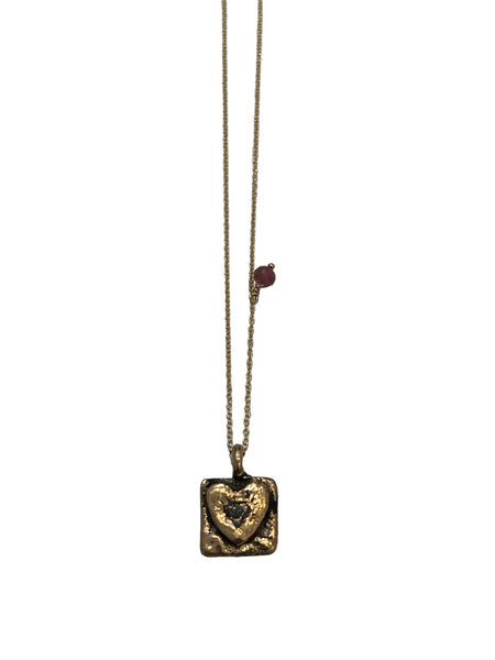 MONIQUE MICHELE- Heart Square Necklace