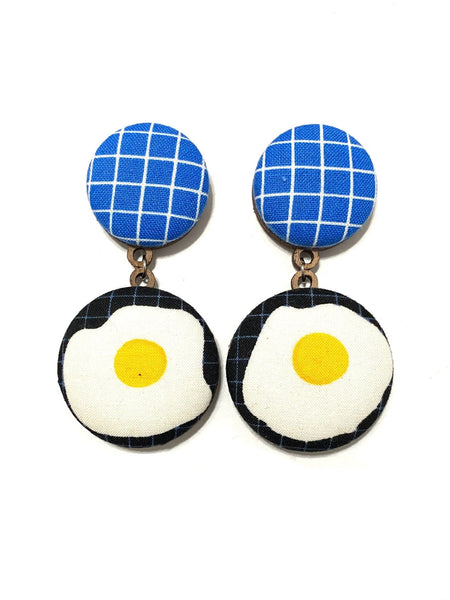 BOTÓN DE AZÚCAR- Double Earrings - Fried Eggs
