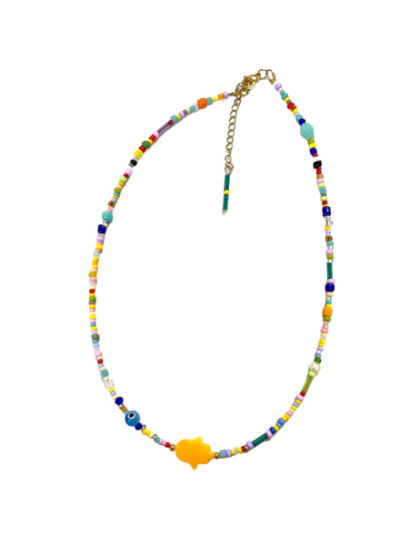 HC DESIGNS - Seed Beads Multicolor Hamsa Hand