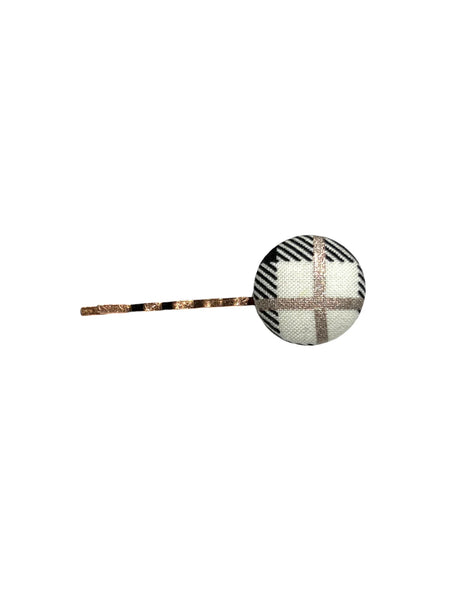 BOTÓN DE AZÚCAR - Bobby Pin - Rose Gold- Plaid
