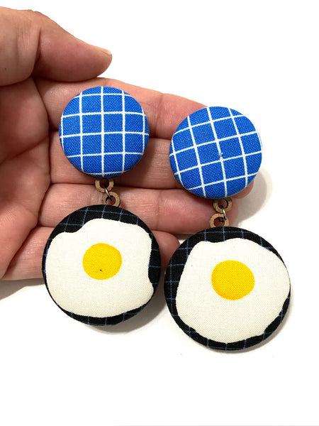 BOTÓN DE AZÚCAR- Double Earrings - Fried Eggs