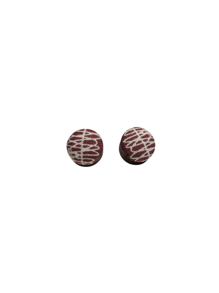 BOTÓN DE AZÚCAR - Small Studs - Burgundy and White