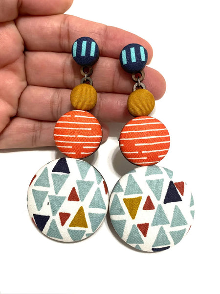 BOTÓN DE AZÚCAR- Long Earrings- Funky Geometry