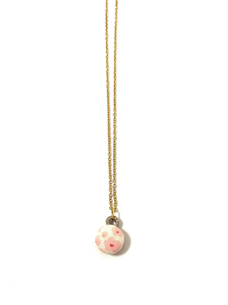 BOTÓN DE AZÚCAR - Mini Single Necklace - Pink Poppies