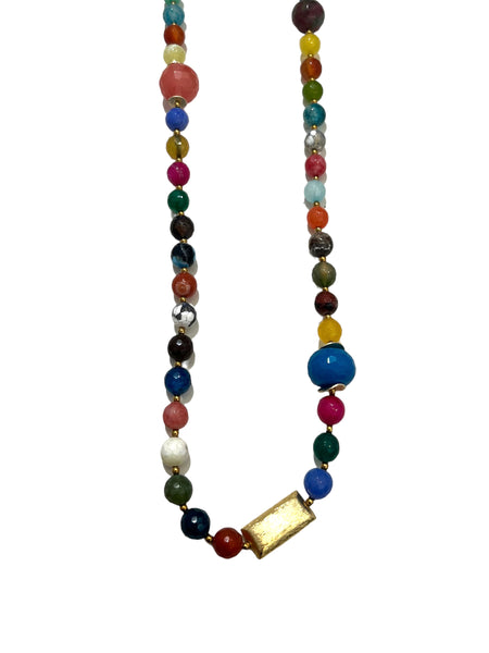 HC DESIGNS - Agate Long Necklace - Multicolored