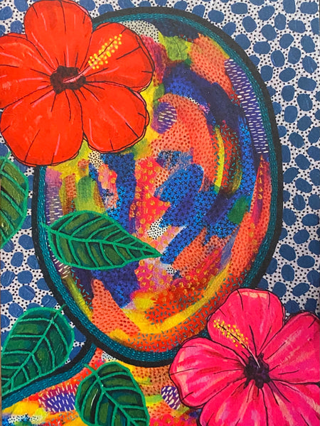 SUSANA CACHO - 4" x 6" Greeting Card - Multicolor Amapola