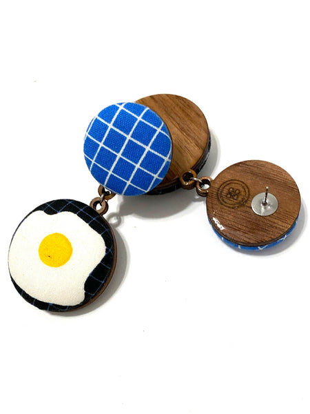 BOTÓN DE AZÚCAR- Double Earrings - Fried Eggs