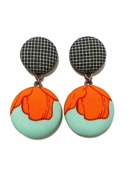 BOTÓN DE AZÚCAR- Double Earrings - Flaming June