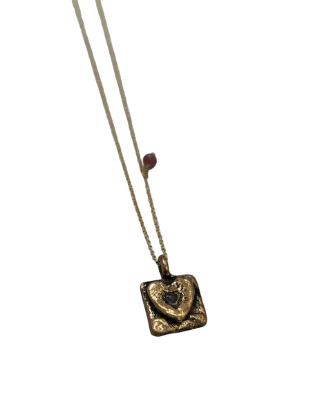 MONIQUE MICHELE- Heart Square Necklace