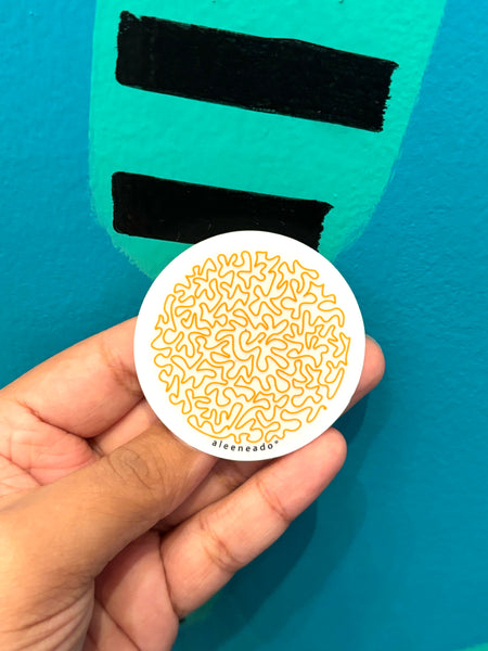 ALEENEADO- Mini Circle Sticker - Orange