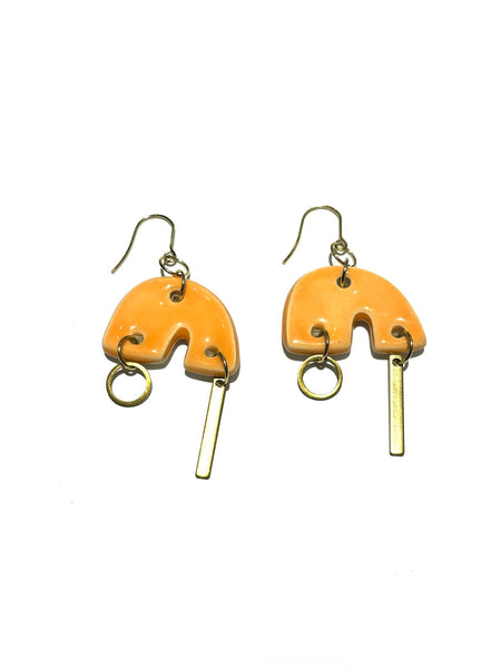 ITSARI - Dangle Earrings - Arched with Line and Circle