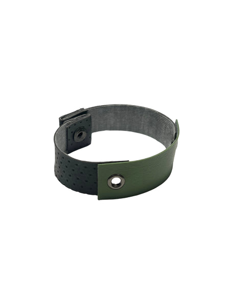 INÉDITO - Men Bracelet - Textured Charcoal Gray & Sage Green