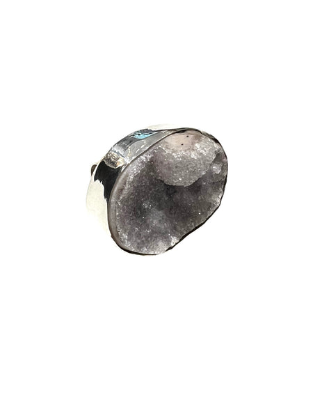 UNEVEN JEWELRY - Amethyst Druzy Adjustable Ring