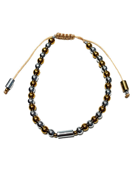 E-HC DESIGNS- Hematite Adjustable Bracelet