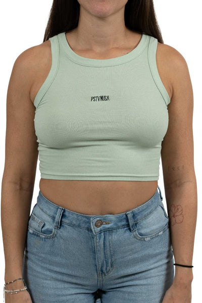 POSITIVE MUSA- PSTV MUSA CROP TOP - GREEN