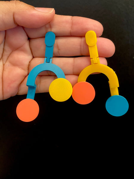 MENEO-  Mini Karo Earrings (more colors available)