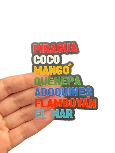 CHROMA LOCAL- Los colores de mi tierra Sticker (clear)