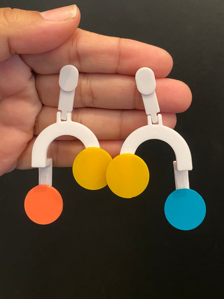 MENEO-  Mini Karo Earrings (more colors available)