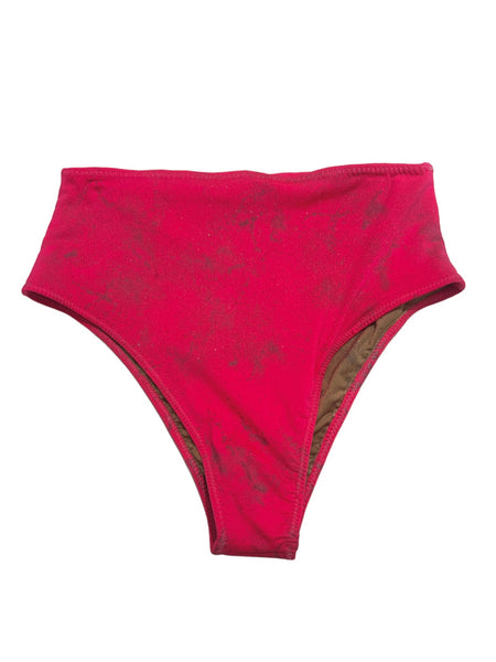 ASHLEEN CASTILLO- Glitter Neon Pink Highwaisted Swim Bottom (See Close Up Pic inside)