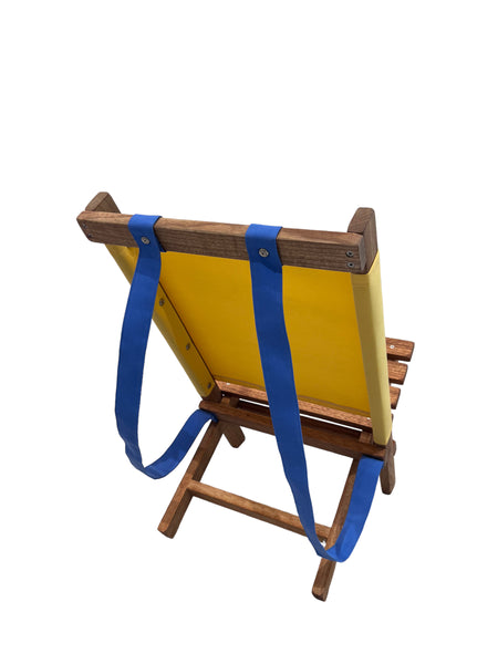 BENA CREATIVA - SOLEÁ Beach Chair - Yellow - Blue Straps (In store pickup only)