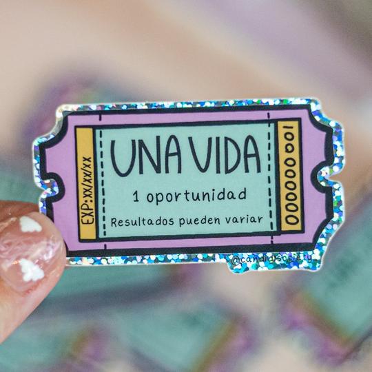 CANDID SOCIETY - Una Vida Ticket Sticker