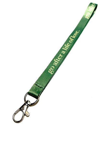 CANDID SOCIETY - "Go after a life of love"  Mini Lanyard Keychain