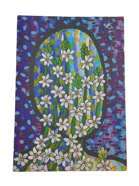 SUSANA CACHO - 4" x 6” Greeting Card-  Mujer Azucenas