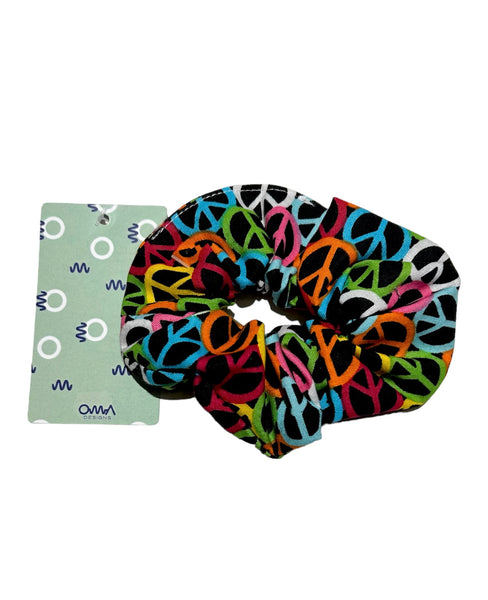 OMA DESIGNS- Peace Scrunchie