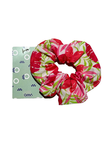 OMA DESIGNS - Tropical Pink Scrunchie