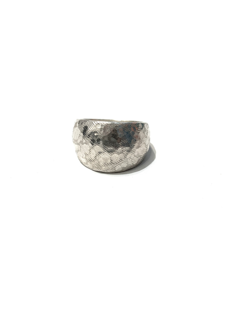 SNOU*- Faceted Silver Ring