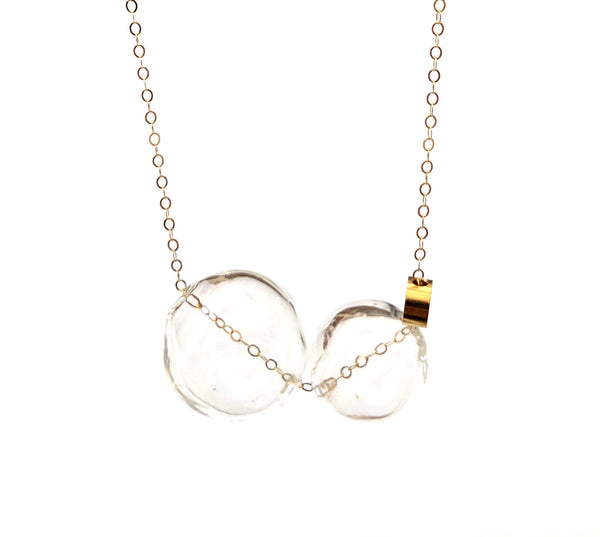 LUCA - Classic Double Glass Sphere - Short Necklace