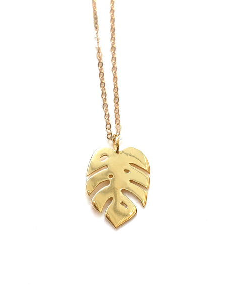 MUNS- Monstera Leaf Necklace (Gold-Plated or Silver)