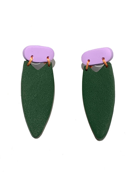 COCOLEÉ- Color Block Earrings (different colors available)