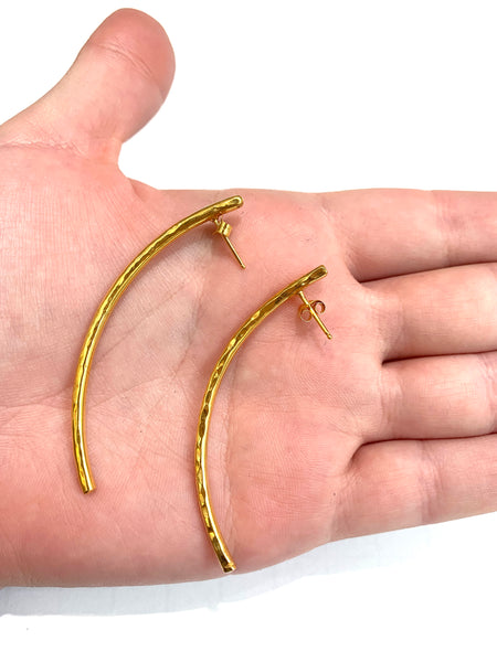 MONIQUE MICHELE- Long Arch Brass Earrings