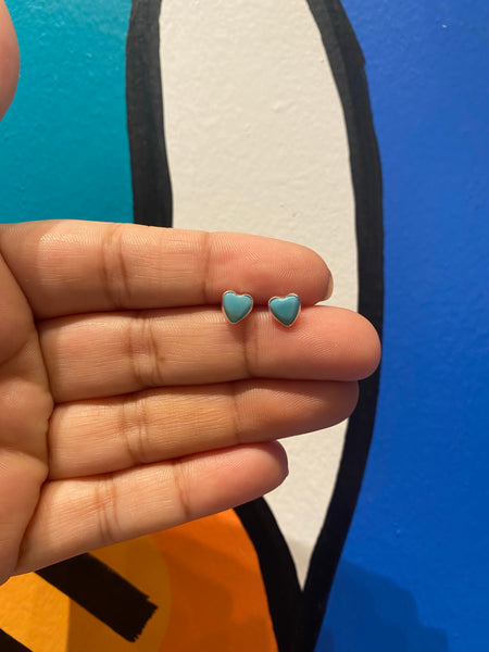 MONIQUE MICHELE- Heart Studs - Turquoise