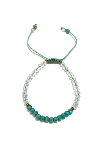 HC DESIGNS- Color Block Crystal Adjustable Bracelet (More Colors Available)