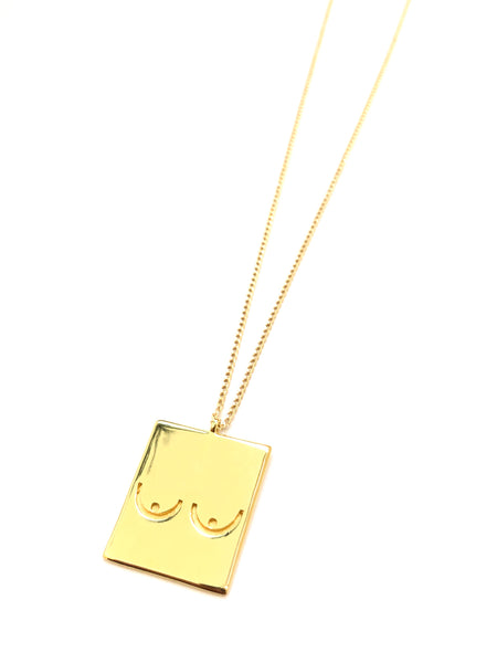MUNS - Boob Medallion (Silver or Gold plated Silver)