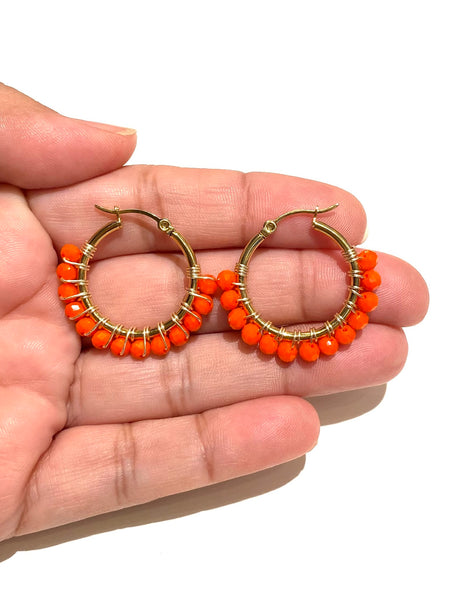 HC DESIGNS- Small Golden Hoops - 1 1/8 inches