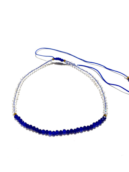 HC DESIGNS- Color Block Crystal Adjustable Choker (More Colors Available)